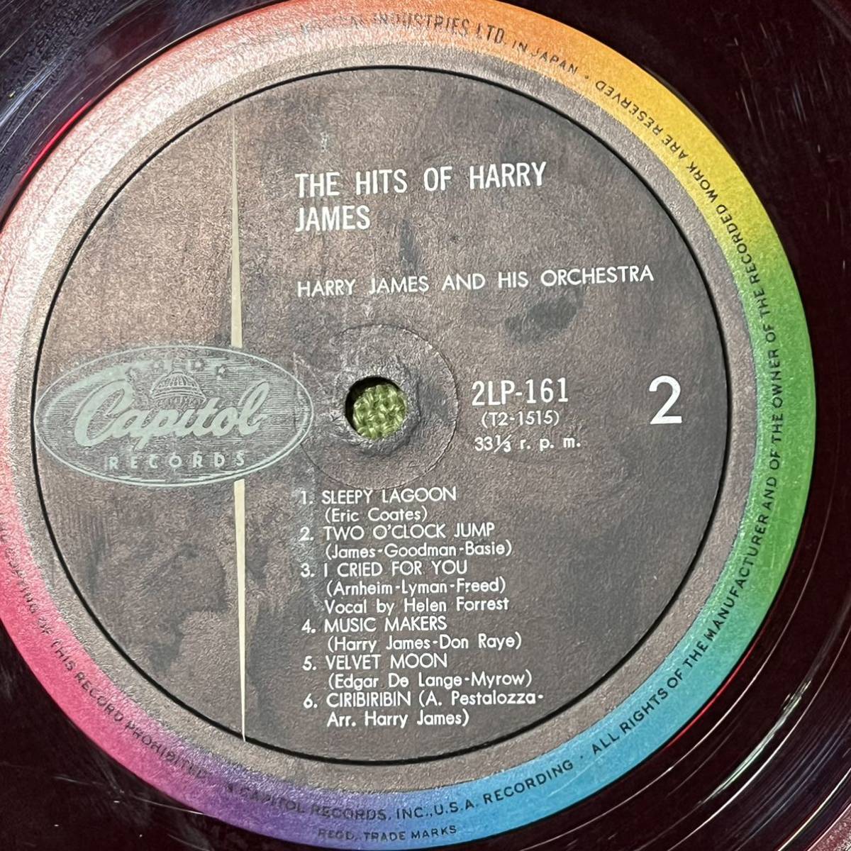 12/ペラジャケ/赤盤/MONO/The Hits Of Harry James/ベスト オブ ハリー ジェイムス/2LP-161/LPレコードアナログ盤/JAZZ_画像5