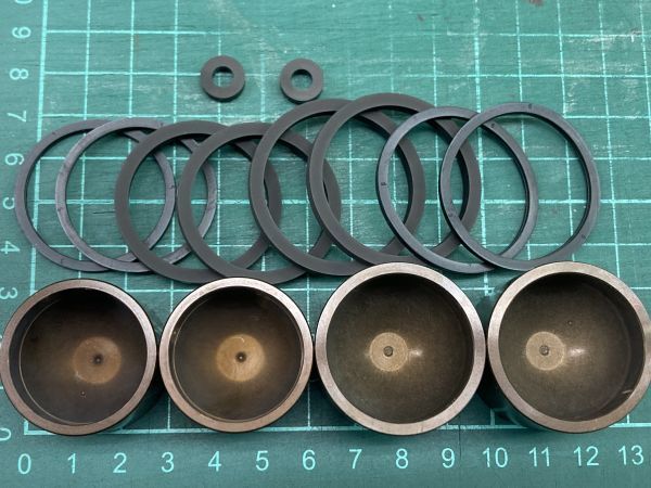 SUZUKI GSX-R400/250 GK73A/GK76A/GJ73A 互換 トキコ34/30mm 軽量アルミ/カシマコートピストン ブレーキキャリパー シールセット TOKICO_軽量アルミ カシマコート