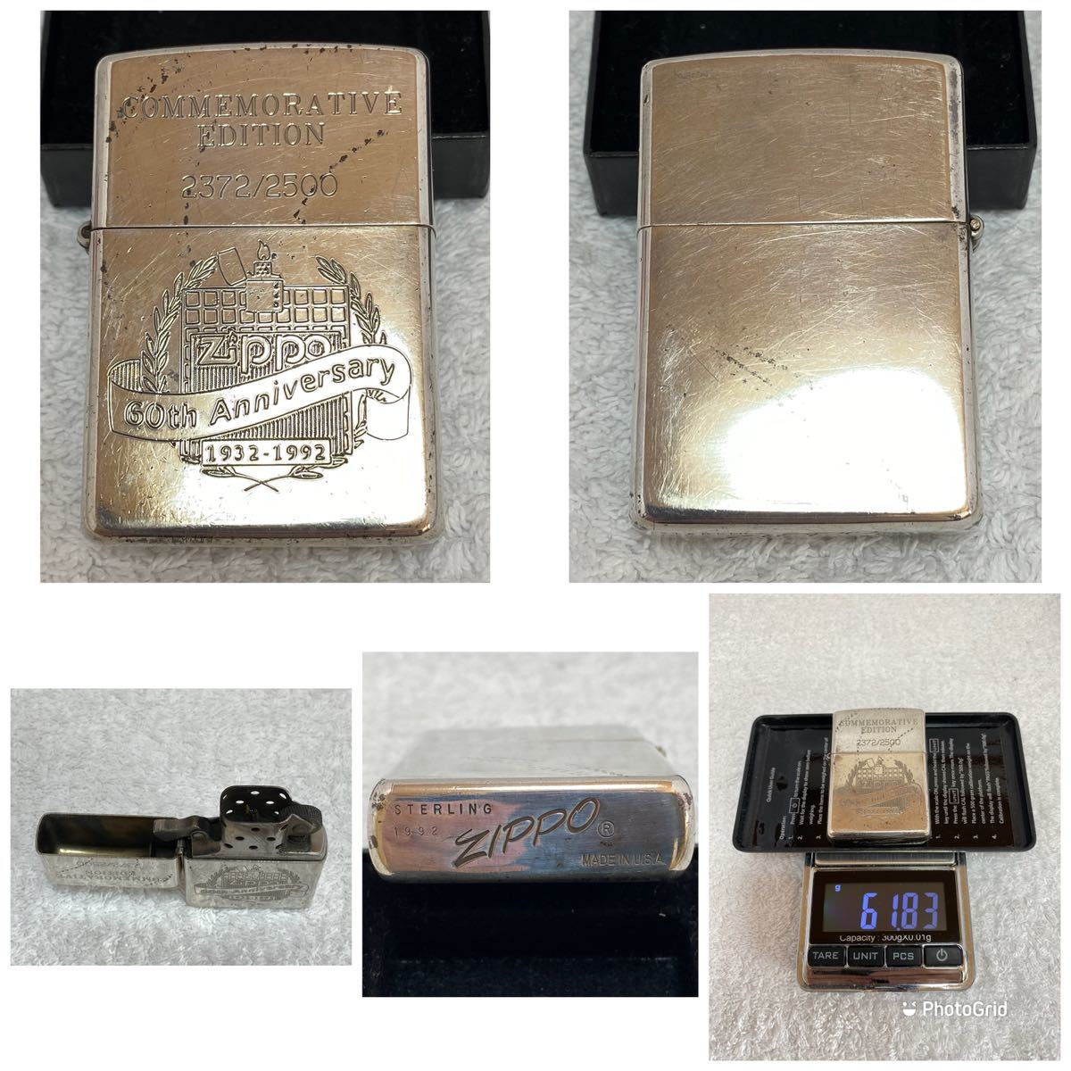 【7】1円〜 ZIPPO ジッポー オイルライター スターリングシルバー 3点まとめ 火花確認済み 箱付き 喫煙 喫煙具【同梱不可】_画像3