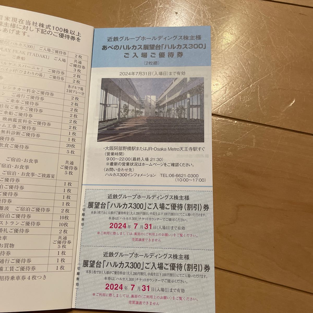 京阪電車　株主優待　乗車券4 ひらかたパーク入場券&パルケエスパーニャ20%優待券など_画像3