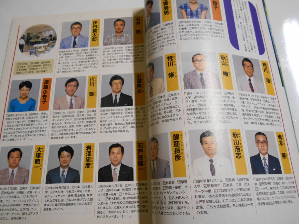 グラフNHK 昭和63年11月1988 527 道傳愛子アナ 特集 グラフNHK 昭和63年11月1988 527 道傳愛子アナ 特集