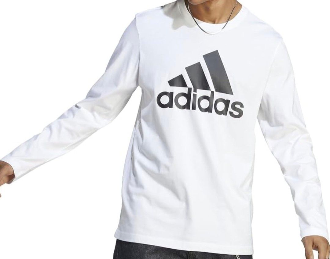 【 ホワイト S 新品 タグ付き 】 adidas アディダス ビッグロゴ エッセンシャルズ 長袖 Tシャツ ロンT IC9309