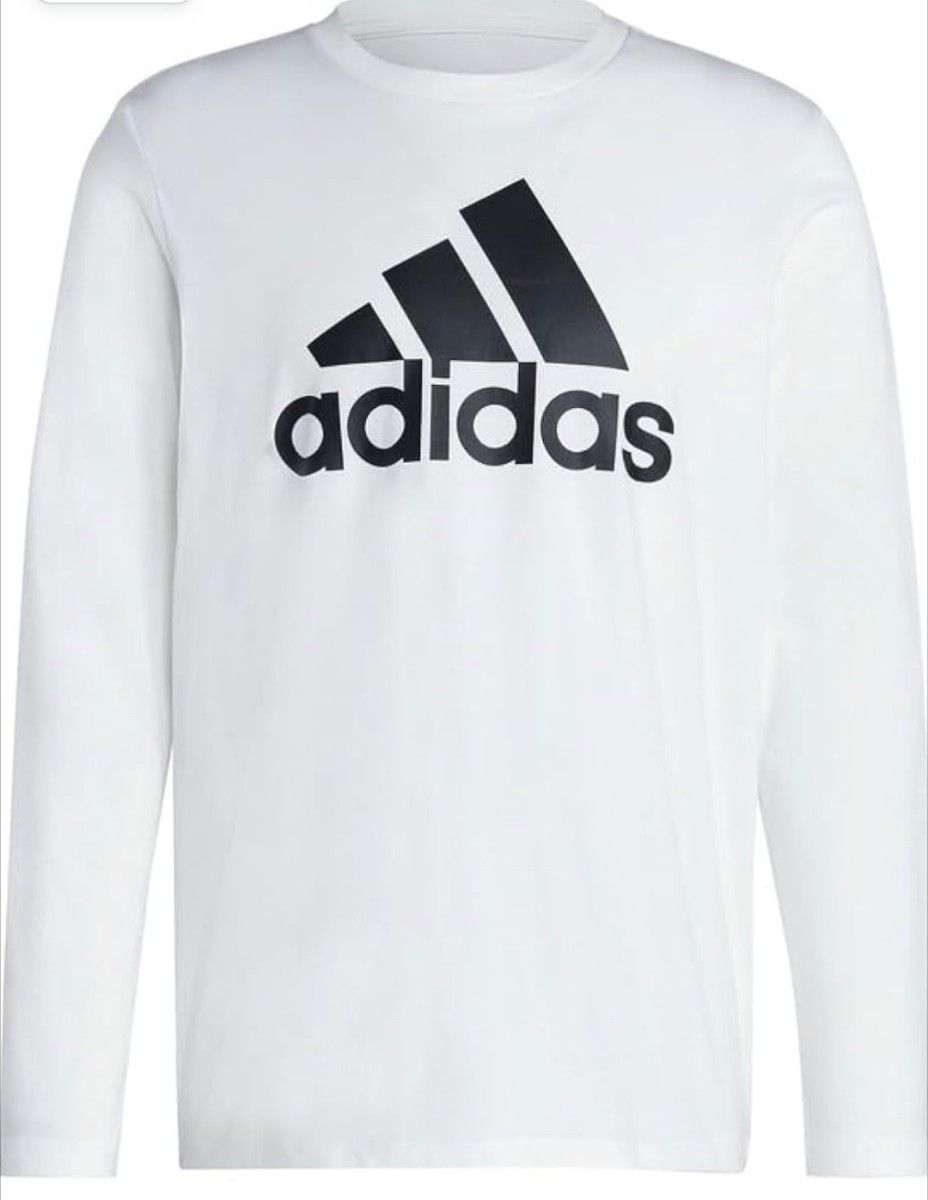 【 ホワイト S 新品 タグ付き 】 adidas アディダス ビッグロゴ エッセンシャルズ 長袖 Tシャツ ロンT IC9309