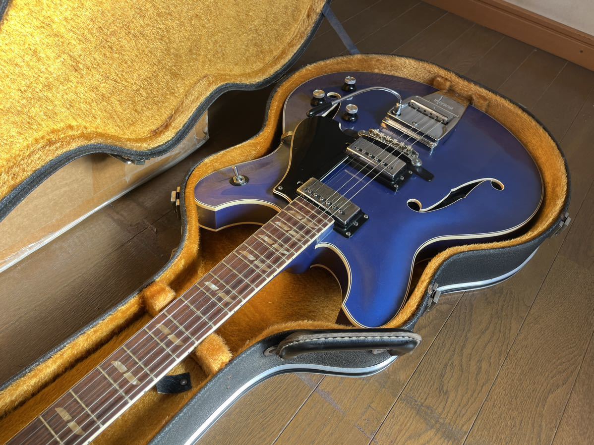 YAMAHA SA-50 パープル ヤマハ セミアコースティックギター 60年代_画像2