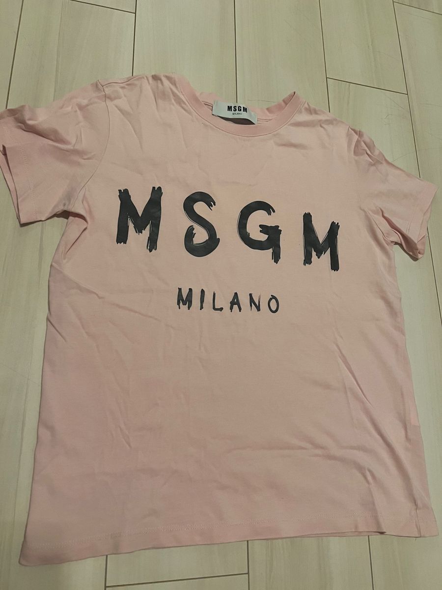 MSGM ロゴTシャツ 人気デザイン ピンク エムエスジーエム