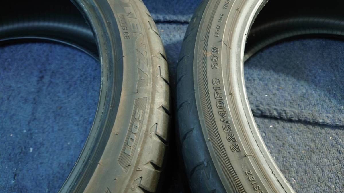 B:4本 BS POTENZA S001 225/40R19 20年製造/ブリヂストン/ポテンザ/S007/MI/PS4S/PS5/ADVAN/V105/V107/ピレリ/P-ZERO/コンチ/SC5/5122415_画像2