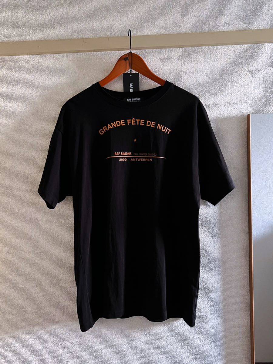 【Raf Simons 22aw Live Tour Tシャツ】ラフシモンズ メンズ ブラック ロゴ オーバーサイズ 半袖 タグ付_画像1