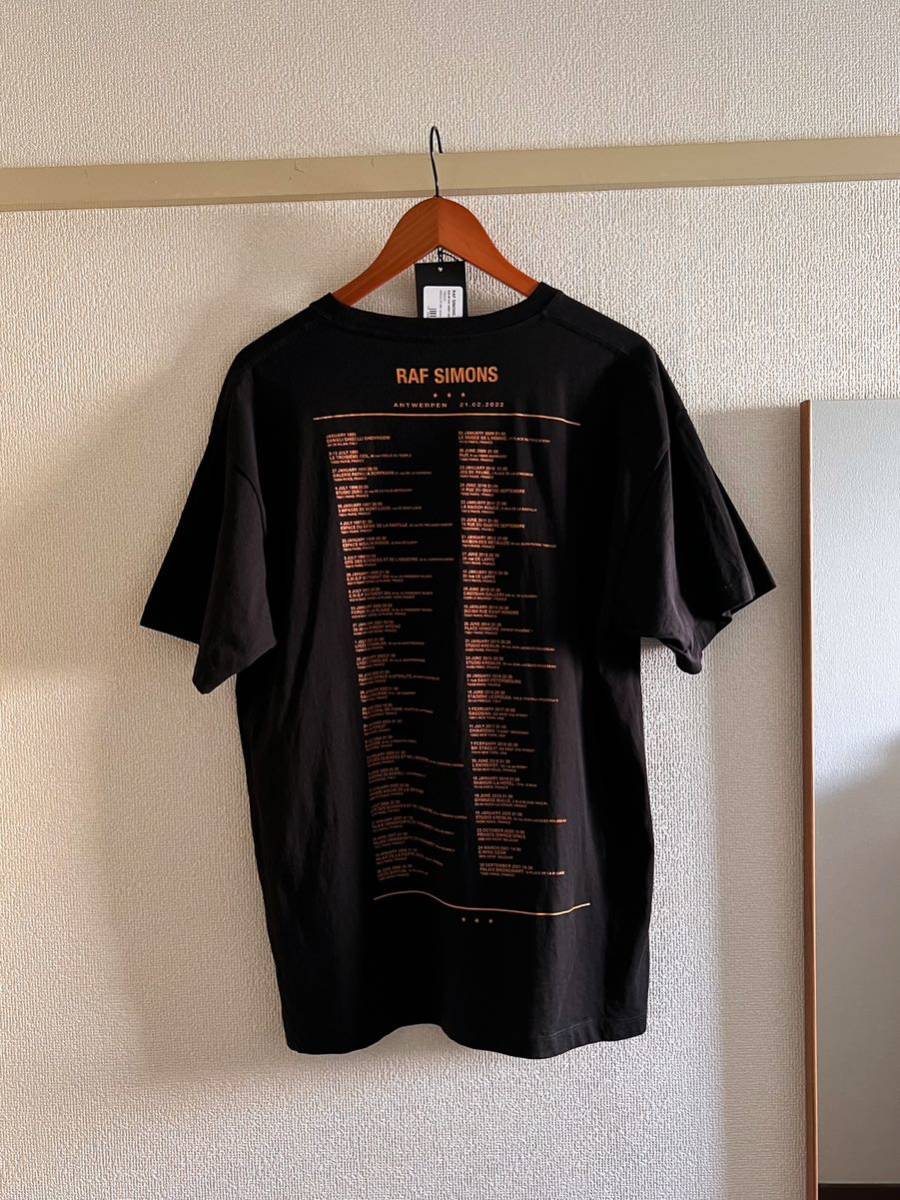 【Raf Simons 22aw Live Tour Tシャツ】ラフシモンズ メンズ ブラック ロゴ オーバーサイズ 半袖 タグ付_画像2