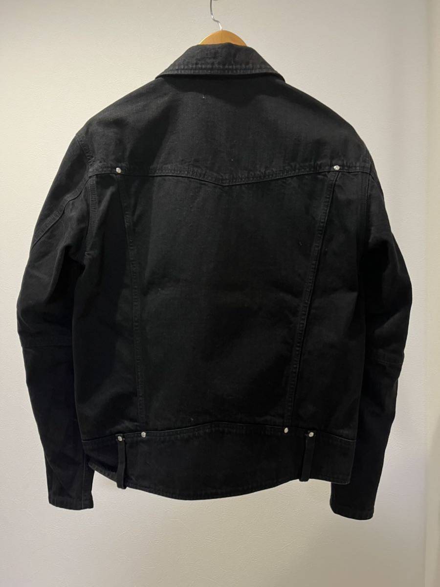 美品 DIET BUTCHER Denim riders jacket 2 / ダイエットブッチャー デニム ライダースジャケット ダブル ブルゾン スリムスキン SLIM SKIN_画像3