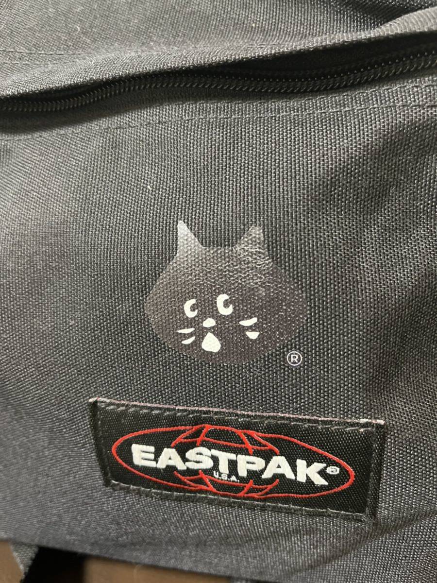 美品 にゃー × EASTPAK リュック / Ne-net ネネット バックパック Black ブラック 黒 ネコ 猫 プリント 定価13,200円 カバン バッグ