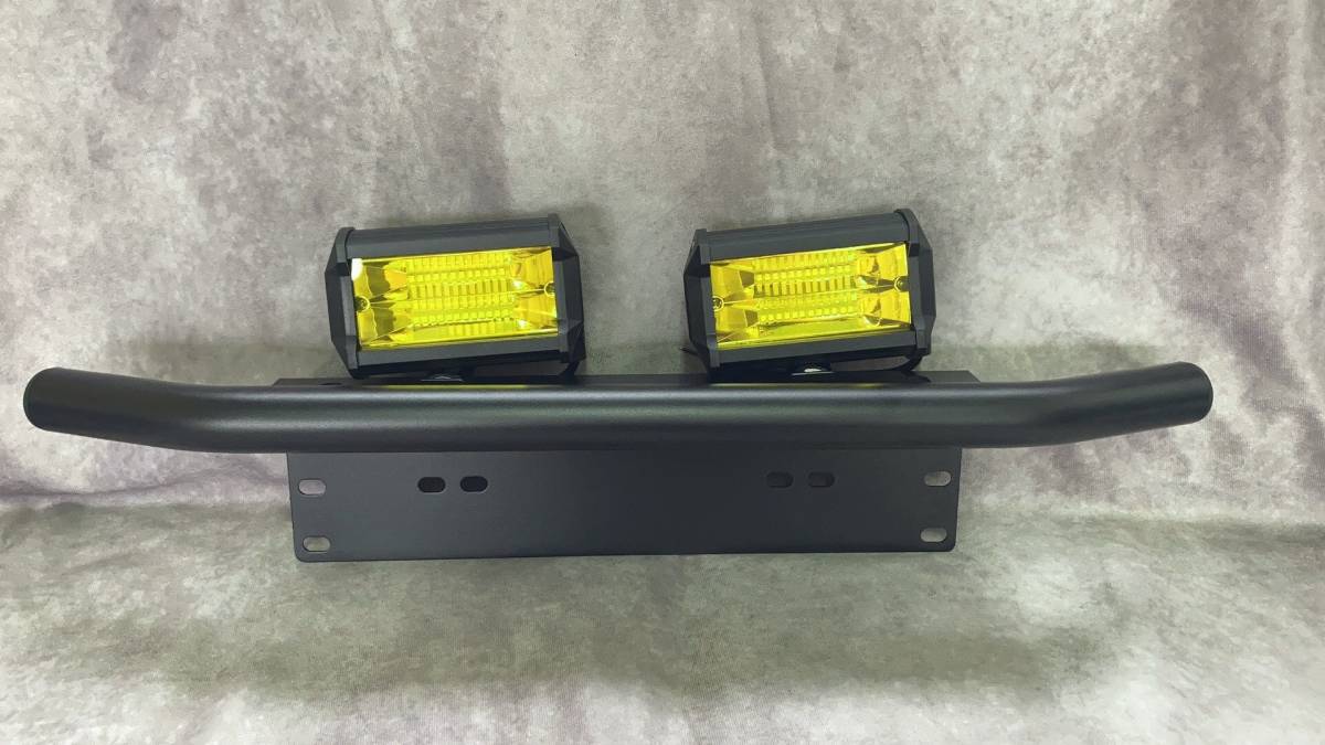 汎用 新品 LED 72W ワークライト フォグランプ 黄色 12V パイプバンパー ナンバープレート ジムニー ハイエース パジェロ_画像2