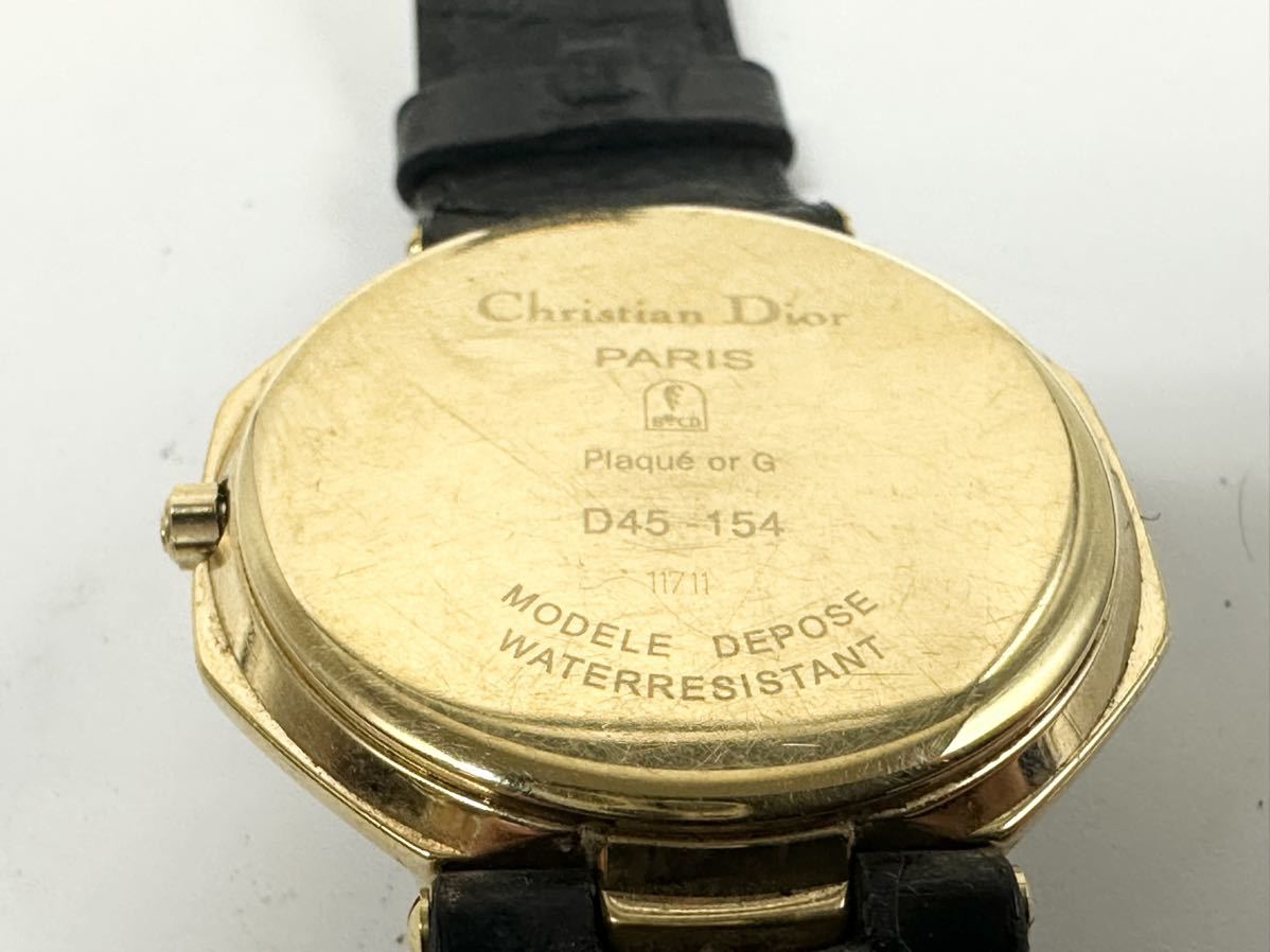 【W12N1】 1円スタート Christian Dior / D45-154 クリスチャン ディオール クオーツ 白色文字盤 デイト ボーイズ 腕時計 _画像8
