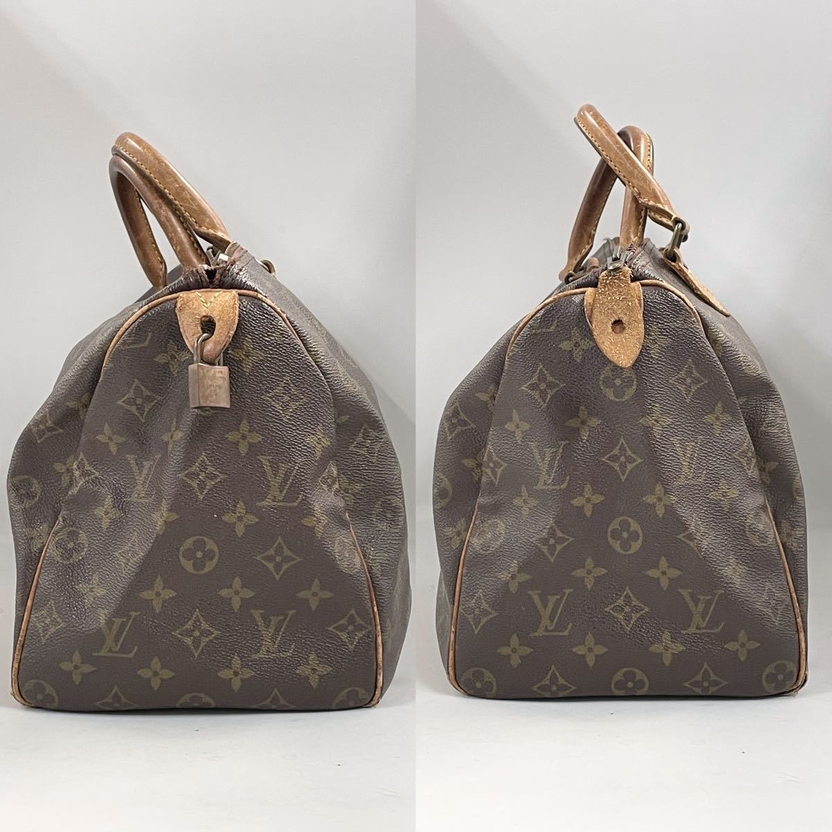 【12T19】1円スタート LOUIS VUITTON / SD ヴィトン スピーディ35 初期型 モノグラム ボストンバッグ ハンドバッグ レディース ブラウン _画像7