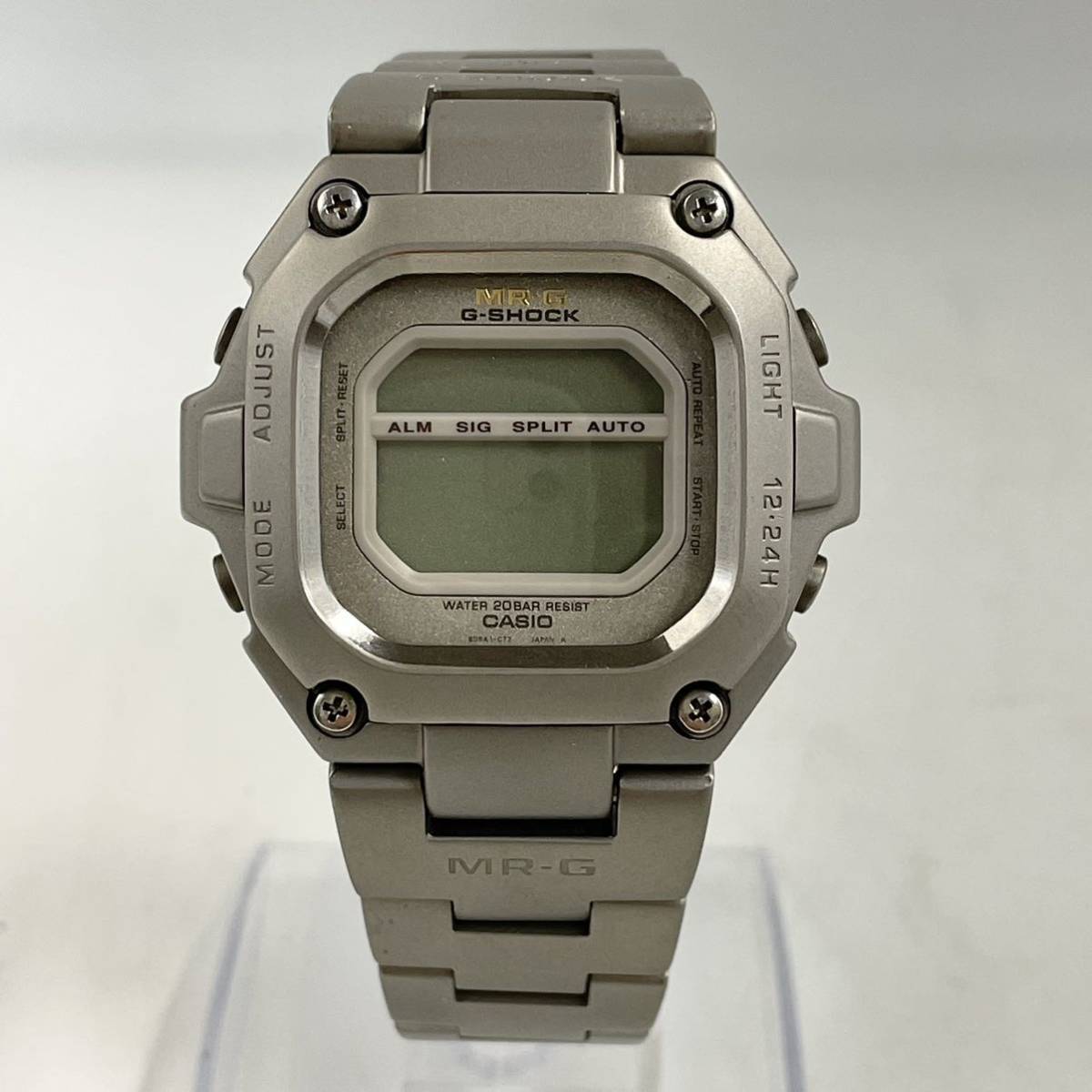 【W12R3】 1円スタート CASIO G-SHOCK MR-G / MRG-110T カシオ ジーショック チタニウム クオーツ QZ デジタル メンズ 腕時計_画像1