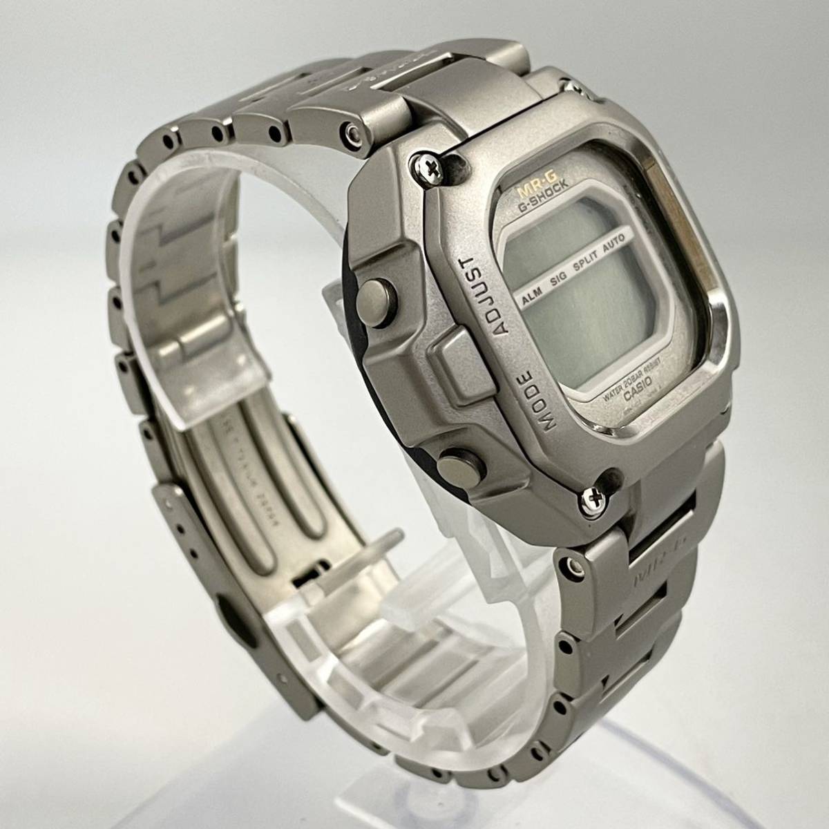 【W12R3】 1円スタート CASIO G-SHOCK MR-G / MRG-110T カシオ ジーショック チタニウム クオーツ QZ デジタル メンズ 腕時計_画像7