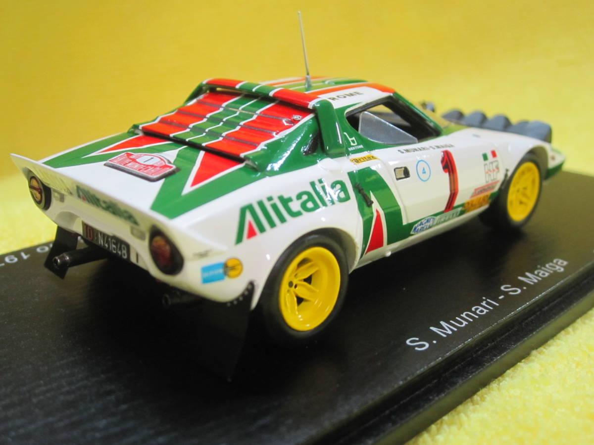 スパーク S9090 1/43 ランチア ストラトス HF No.1 Winner Rally Monte Carlo 1977 S.Munari - S.Maiga（アリタリア Lancia Stratos _画像5
