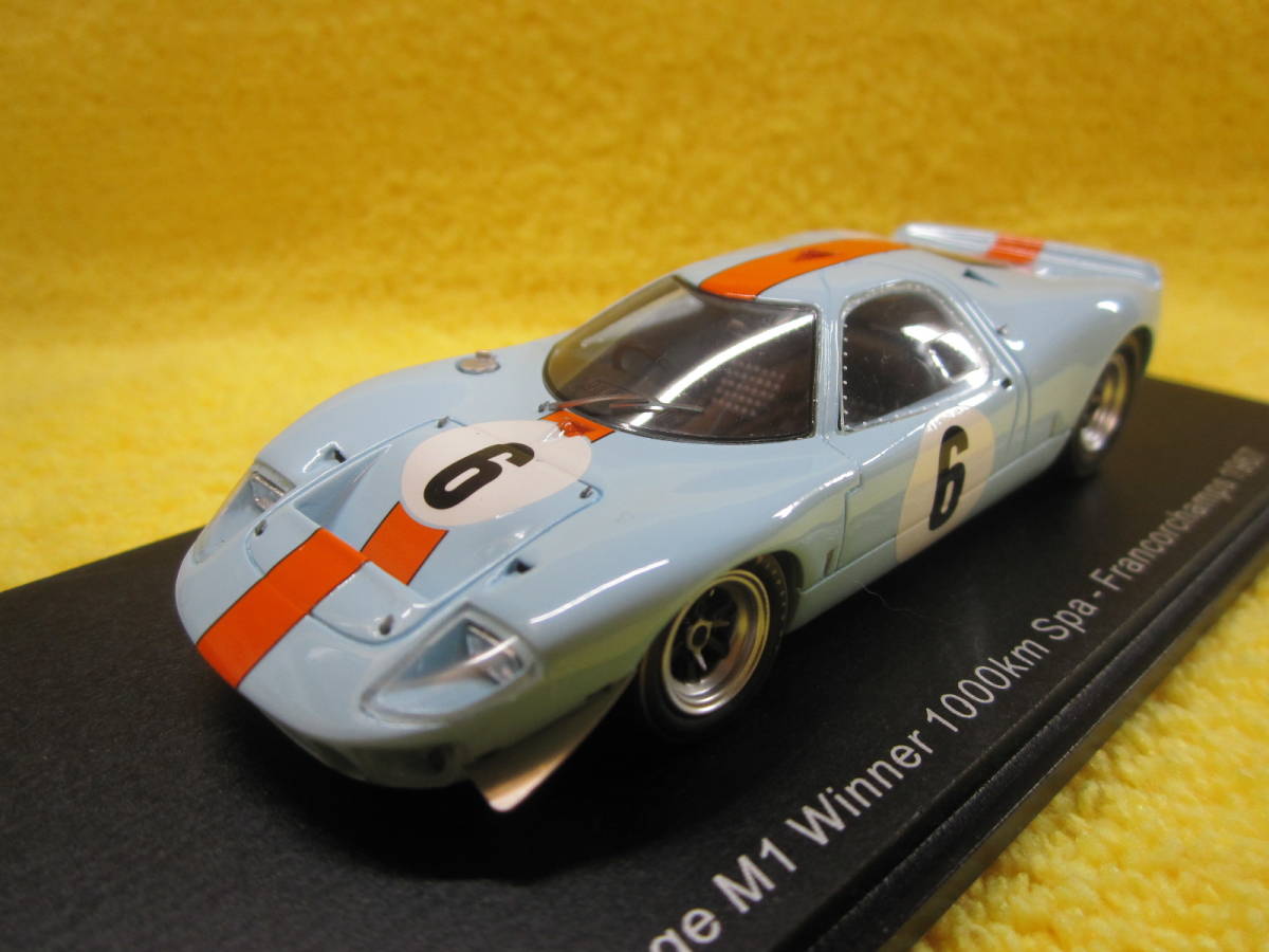 スパーク　S7460 1/43 Mirage M1 #6 Winner 1000km Spa-Francorchamps 1967 J.Ickx D.Thompson（ミラージュ フォード GT40 ガルフ_画像2