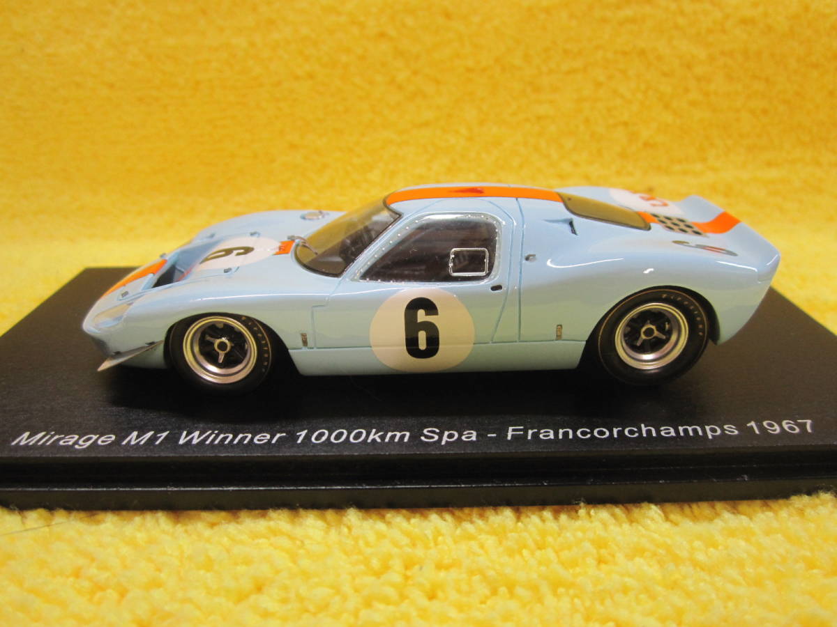 スパーク　S7460 1/43 Mirage M1 #6 Winner 1000km Spa-Francorchamps 1967 J.Ickx D.Thompson（ミラージュ フォード GT40 ガルフ_画像5