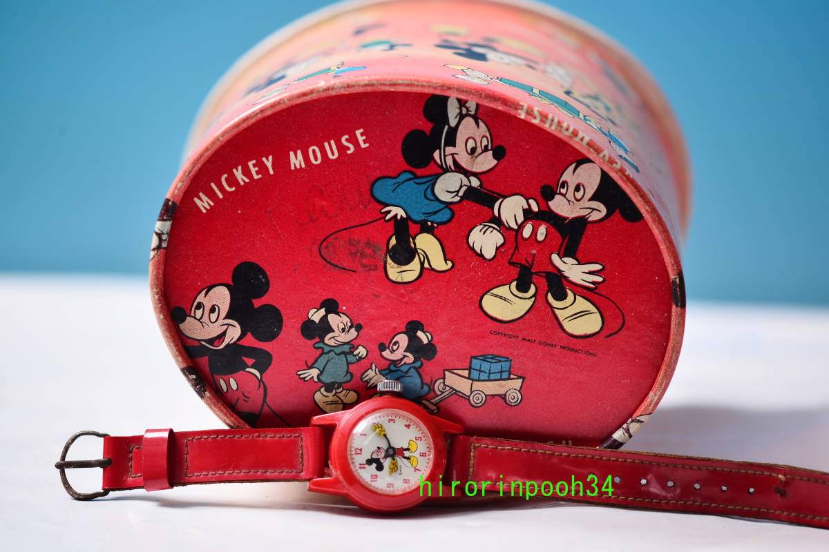  Vintage ценный 1952 год U.S.TIME Mickey Mouse механический завод наручные часы Ingersoll