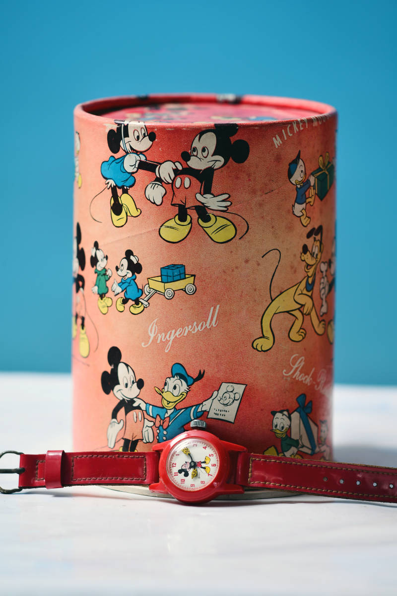  Vintage ценный 1952 год U.S.TIME Mickey Mouse механический завод наручные часы Ingersoll