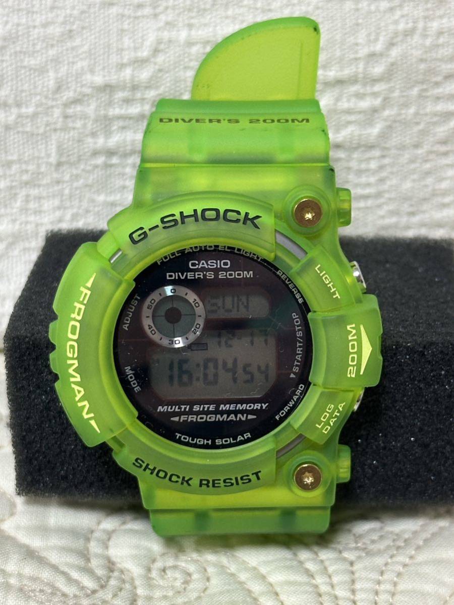 1円〜！ CASIO カシオ G-SHOCK フロッグマン GW-200S 雨蛙カラー カスタム 美品 動作品_画像1