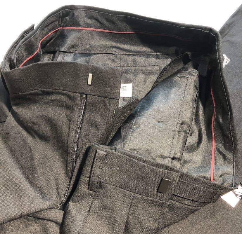 新品【サイズAB7 XL★極軽礼服】4Bダブルフォーマルスーツ 真っ黒 背抜き ノーベンツ 2タック アジャスター付き メンズ冠婚葬祭 喪服 背広_画像6