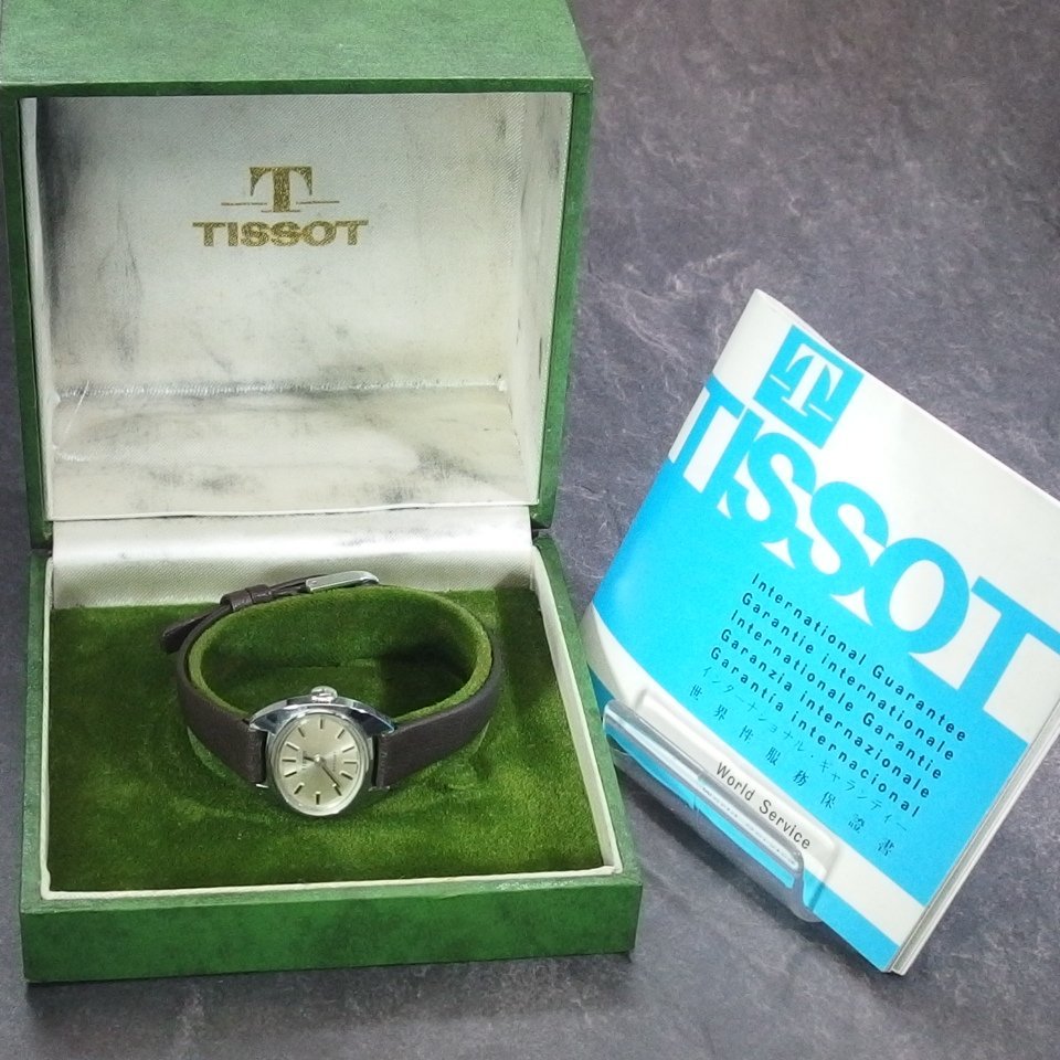 【アンティーク 機械式】TISSOT ティソ STYLIST スタイリスト 手巻 SS/レザー 保証書/箱付 レディース 腕時計「21300」_画像10