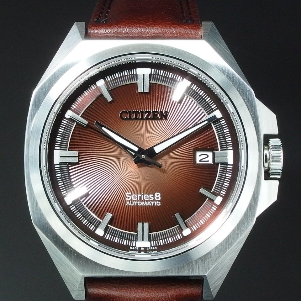 ◆超美品◆未使用◆ CITIZEN シリーズエイト 世界888本限定 9051-A5K5D03 NB6011-11 自動巻き SS/革 保 箱 メンズ 腕時計 「22780」_画像3