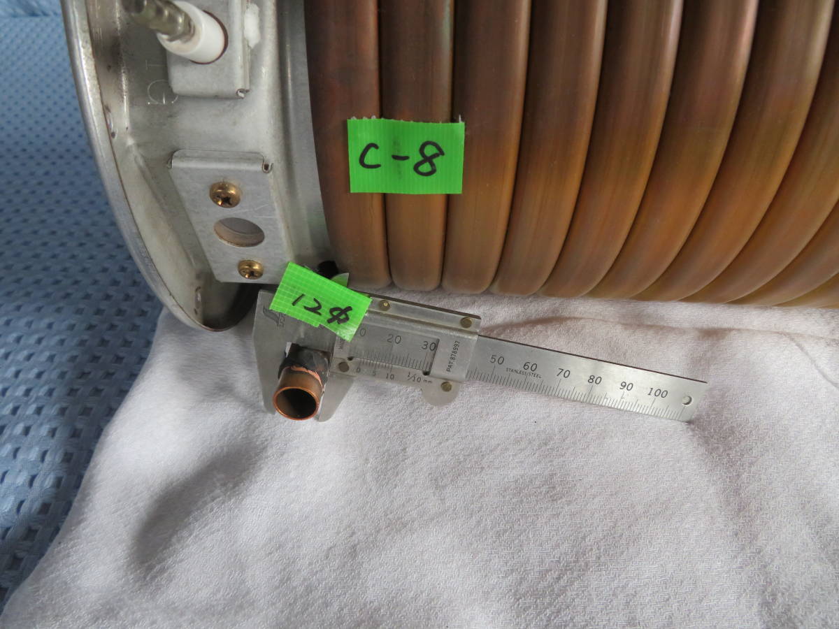熱交換器　C-8 銅製熱交換　湯沸かし 　銅パイプ　 15800　自作廃油ストーブなどに 05/12/10_画像6