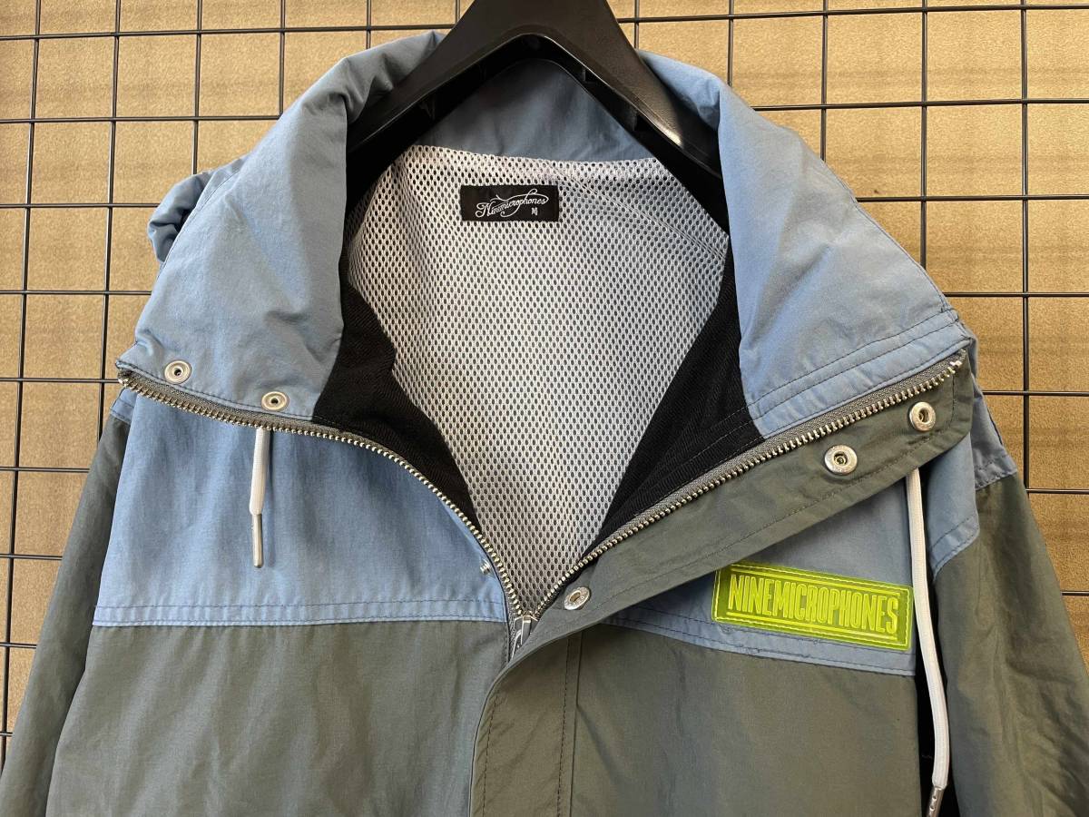 美品【NineMicrophones/ナインマイクロフォンズ】2-Color Zip Up Nylon Blouson sizeM ジップアップ ナイロンブルゾン ジャケット_画像2