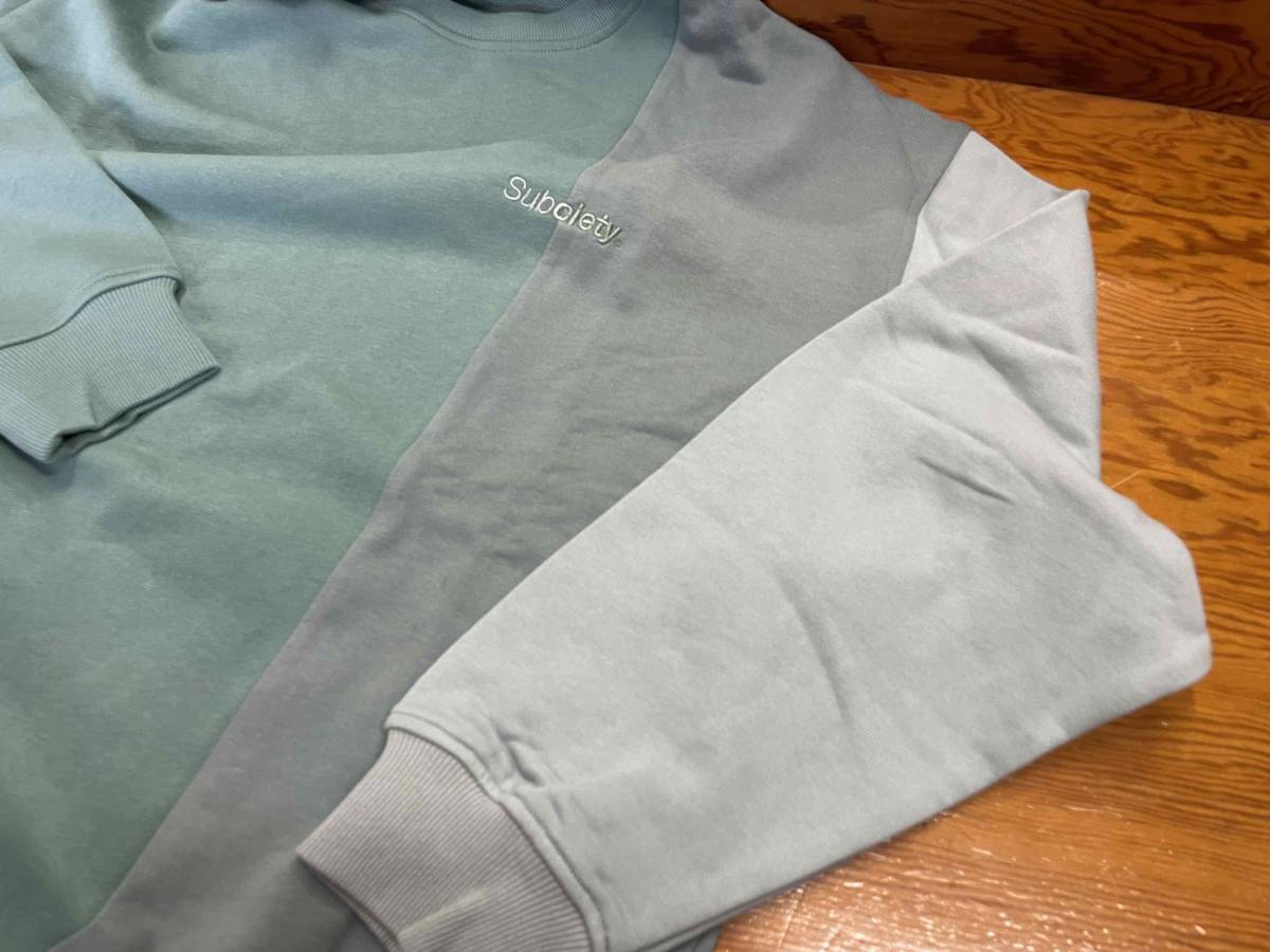 未着用 美品【Subciety/サブサエティ】GRADATION SWEAT Crewneck sizeXL グラデーション スウェット ビッグシルエット クルーネック_画像4