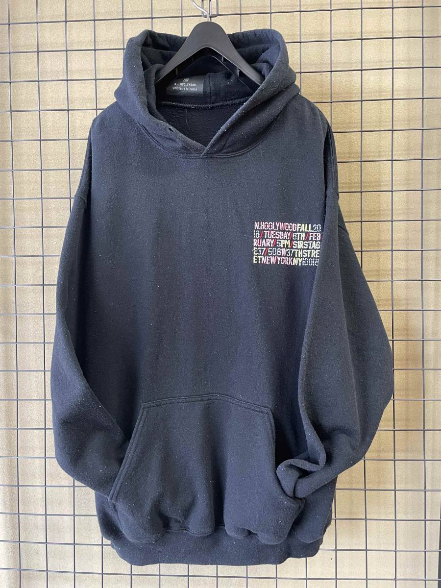 【N.HOOLYWOOD/エヌハリウッド】182-CS35-072 Embroidery Print Pullover Sweat Hoodie 38 刺繍プリント スウェット パーカー フーディー_画像3