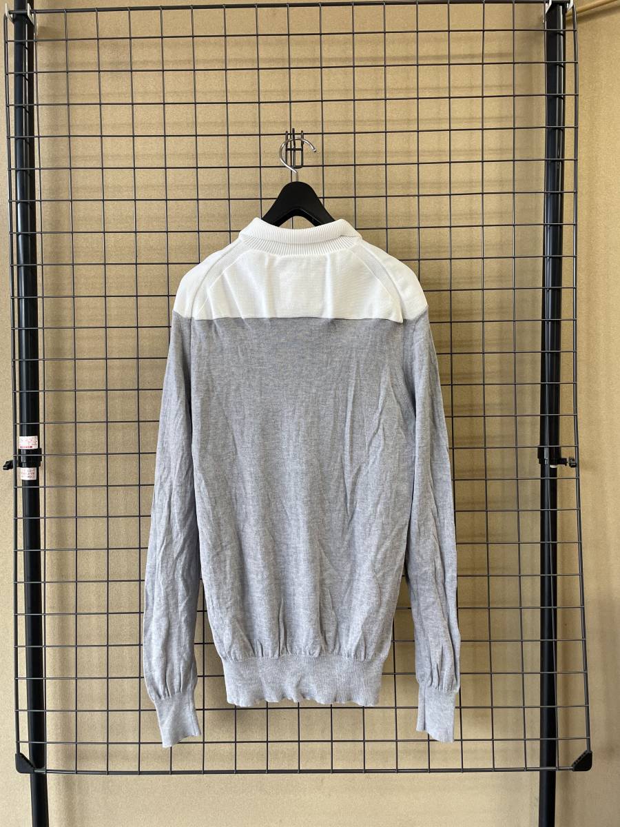 【sacai/サカイ】Switching Design Long Sleeve Knit Polo Shirt size3 MADE IN JAPAN 切替しデザイン ロングスリーブ ニットポロシャツ_画像4