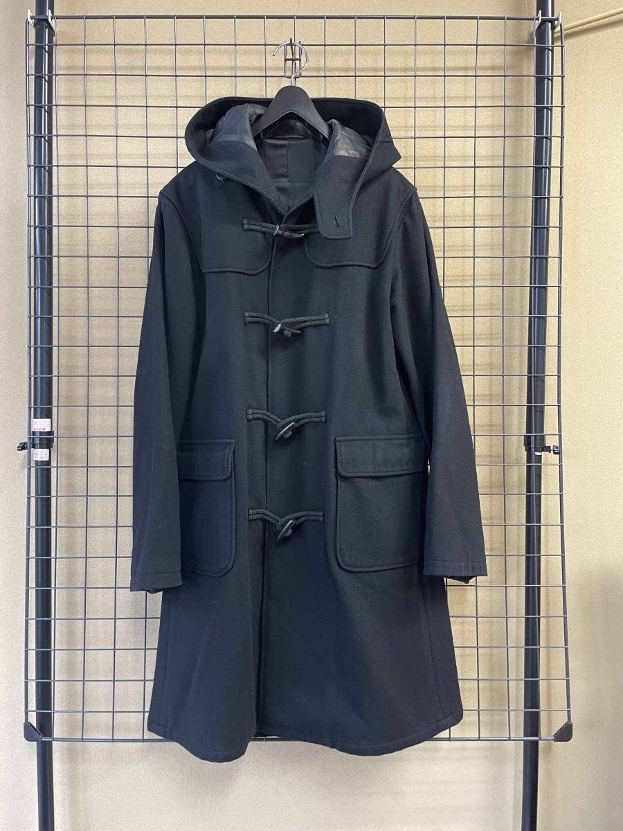 【Y’s YOHJI YAMAMOTO/ワイズ ヨウジヤマモト】Wool Duffel Coat BLACK size3 MADE IN JAPAN ウール ダッフルコート ブラック アウター_画像1