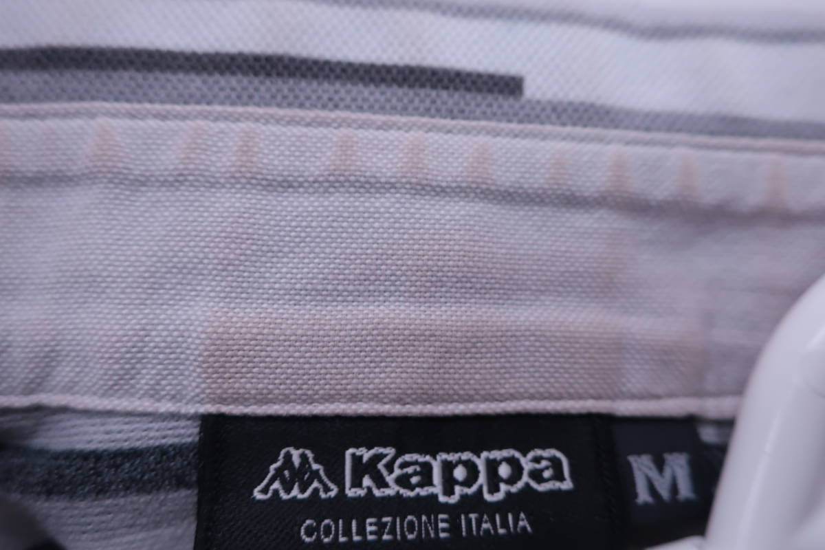 Kappa(カッパ) ポロシャツ 白グレー黒総柄 メンズ M ゴルフウェア 2311-0211 中古_画像3