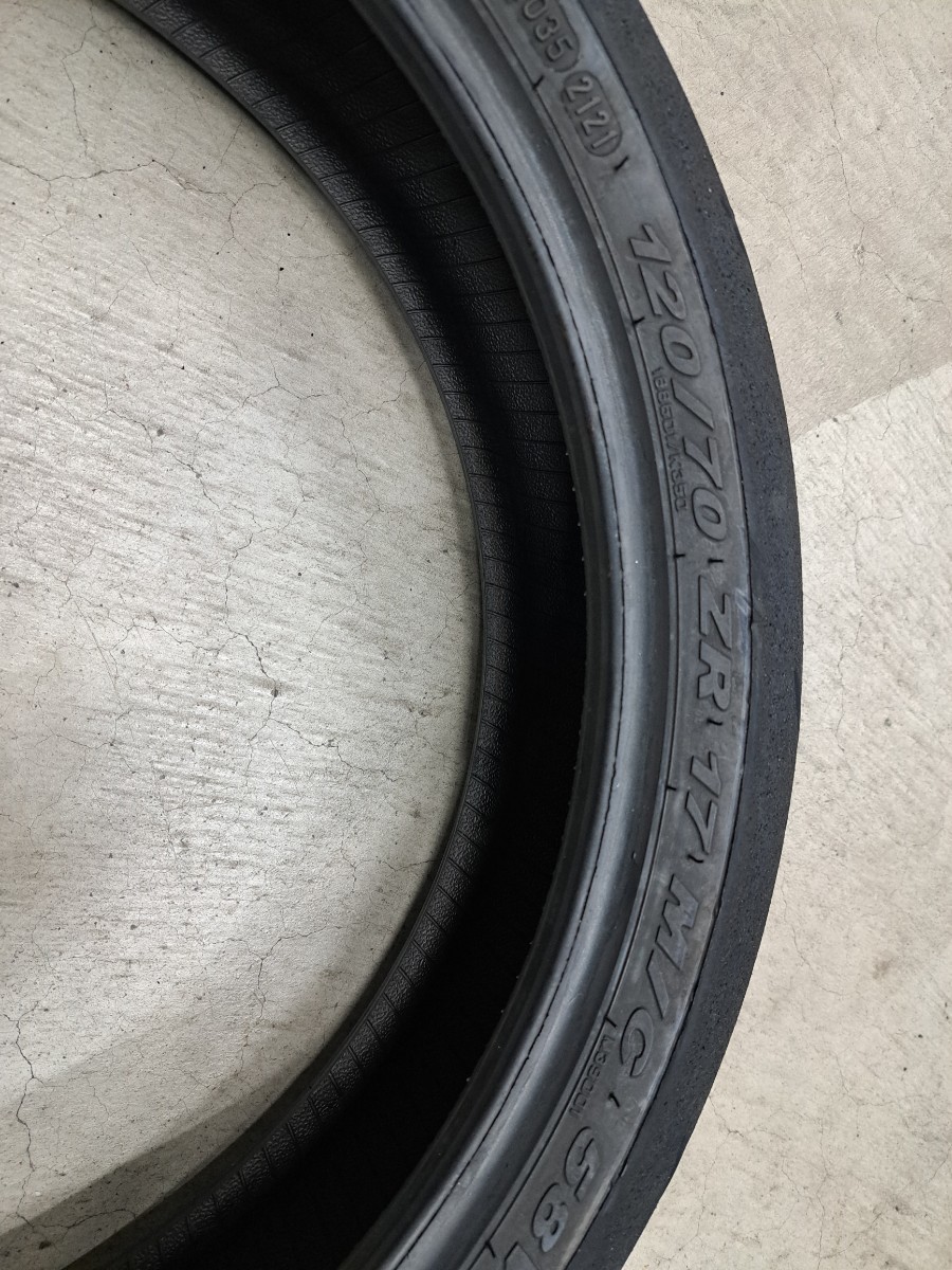 中古タイヤ 2021年製造 PIRELLI DIABLO SUPERCORSA SC1 120/70ZR17 ピレリ ディアブロ スーパーコルサ 120 70 17 _画像4