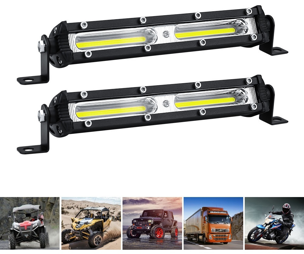 2個セット LEDワークライト 自動車用ロングバーライト スポットライト 12/24V SUV ATV トラック 4x4 UAZ ボート オートバイ用フォグランプ_画像1