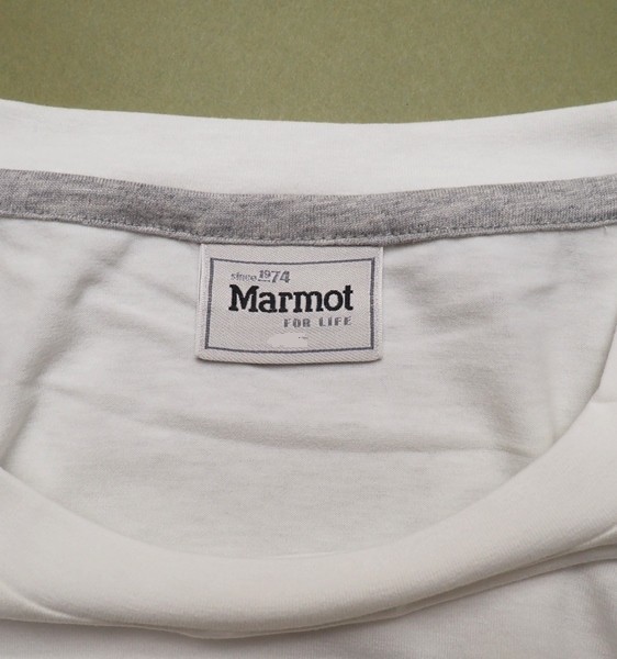 新品展示品 Marmot マーモット 海外限定 吸汗速乾 Yosemite Round 半袖 Tシャツ95(M) ホワイト(WH) 直営店購入 TSM9008の画像6