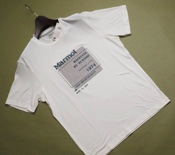 新品展示品 Marmot マーモット 海外限定 吸汗速乾 Yosemite Round 半袖 Tシャツ95(M) ホワイト(WH) 直営店購入 TSM9008の画像1