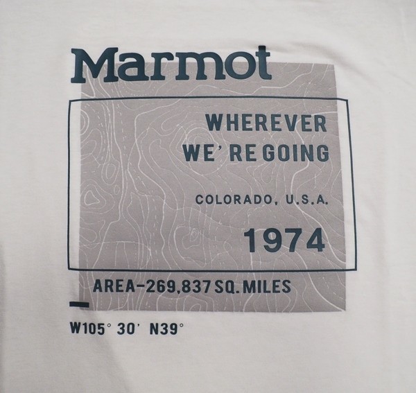 新品展示品 Marmot マーモット 海外限定 吸汗速乾 Yosemite Round 半袖 Tシャツ95(M) ホワイト(WH) 直営店購入 TSM9008の画像4