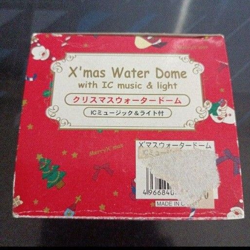 未使用品　クリスマスキャンドル、くまとサンタクロース  置物 ウォータードーム