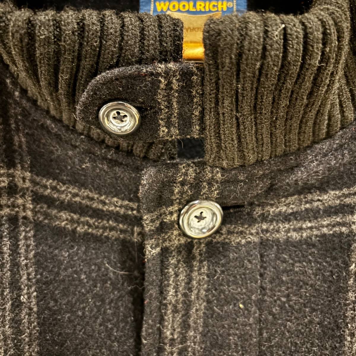 WOOLRICH ウールリッチ ウールジャケット リブ ドンキー チンストラップ チェックジャケット_画像4