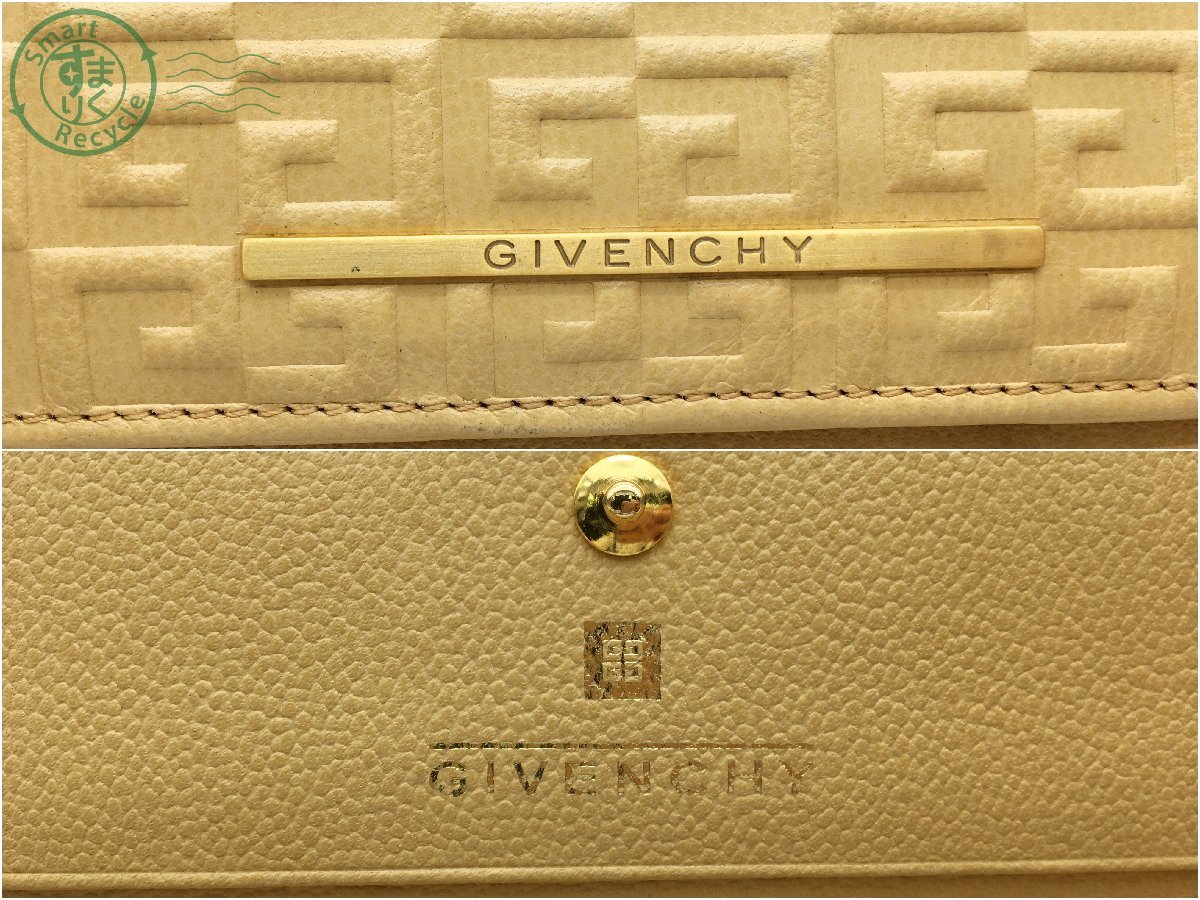 12280772　＊ GIVENCHY ジバンシー 財布 レザー アイボリー系 長財布 札入れ 小銭入れ ウォレット レディース ブランド小物 中古_画像5