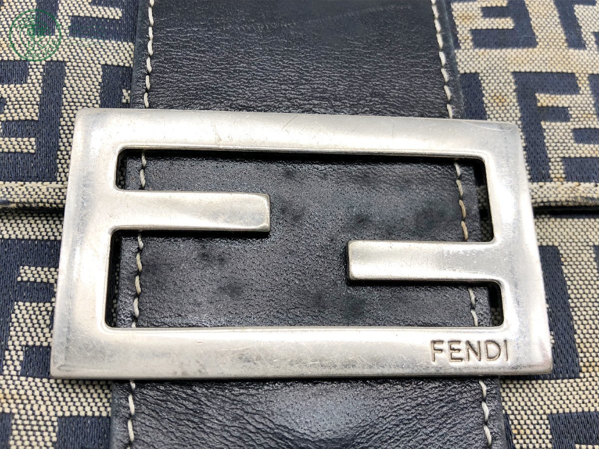 12441930　▽ FENDI フェンディ キャンバス レザー 折り財布 シルバー金具 2270-31098-018 ブランド 中古品 ヴィンテージ_画像5