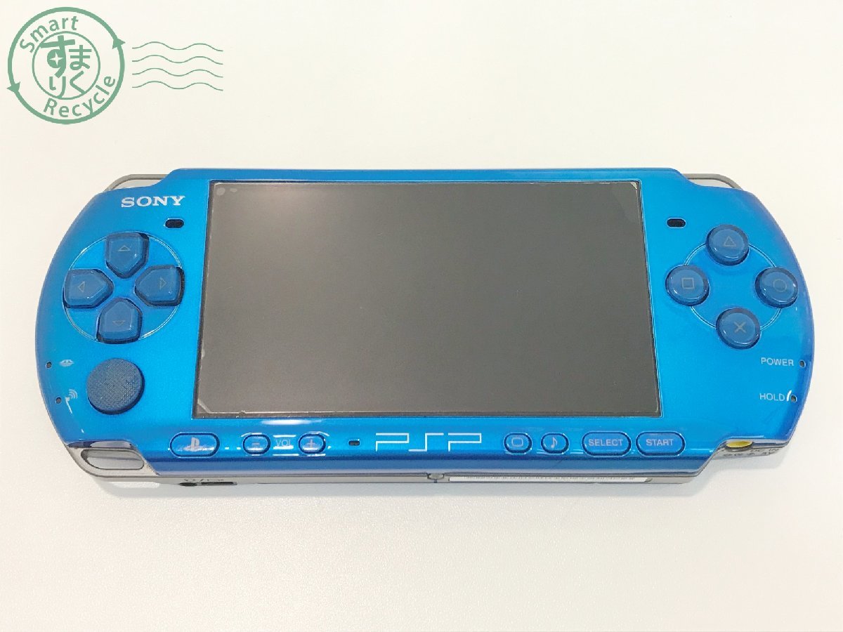 12282510　▲ SONY playstation portable 本体 PSP-3000 ブルー 充電器なし ゲーム 中古_画像1
