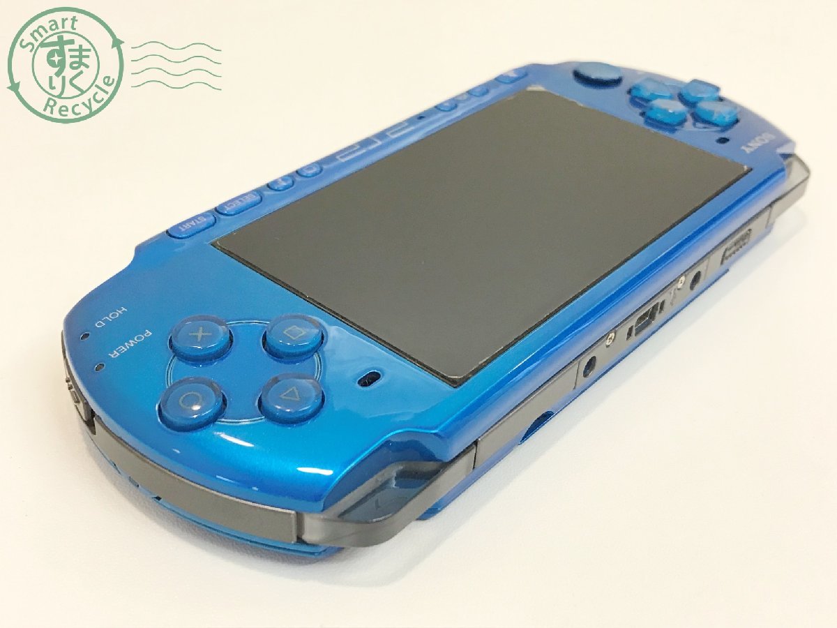 12282510　▲ SONY playstation portable 本体 PSP-3000 ブルー 充電器なし ゲーム 中古_画像3