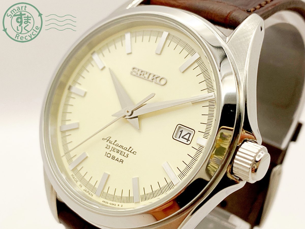 12533463　▽ 1円～! SEIKO セイコー 4R35-04N0 MSI 50th Anniversary メンズ 腕時計 AT 自動巻き 23石 アイボリー系文字盤 デイト_画像2