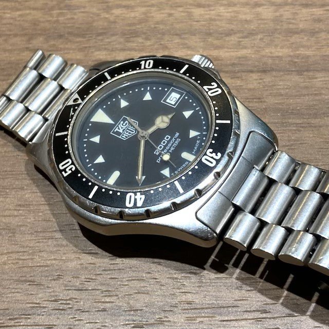 1円～ タグホイヤープロフェッショナル 200M 2000 デイト 動作未確認 TAG HEUER 973.006 QZ クォーツ SS メンズ 腕時計【鑑定本舗】_画像3