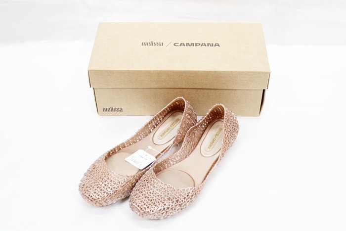 メリッサ melissa MELISSA CAMPANA PAPEL AD AF048 ROSE METALIZADO USA8 未使用品☆◆2_画像2