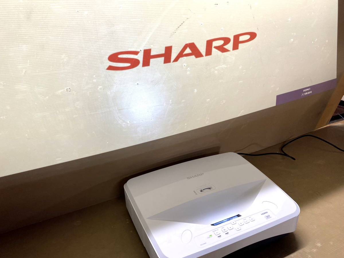 2019年製★SHARP★シャープ マルチメディアプロジェクター PG-LU400Z フルHD 超単焦点 レーザー光源 元箱付 事務 オフィス 店舗_画像5